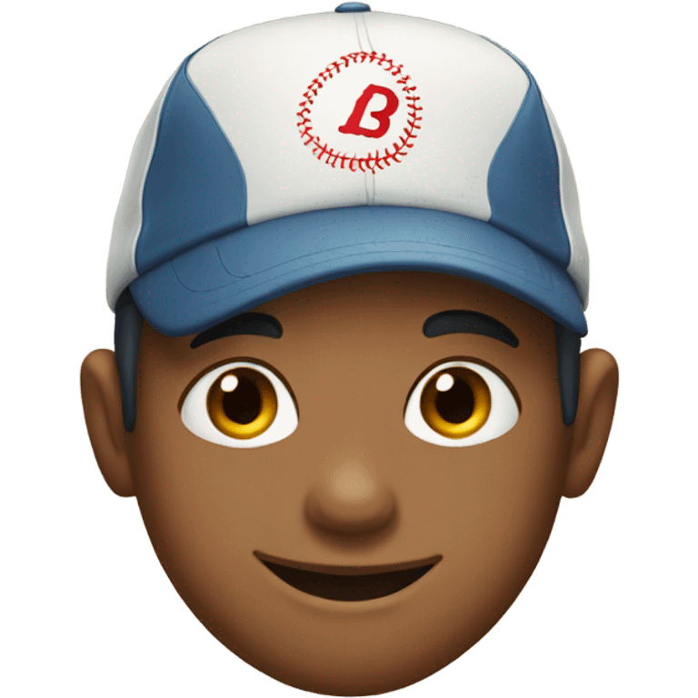 smiling boy in baseball cap emoji