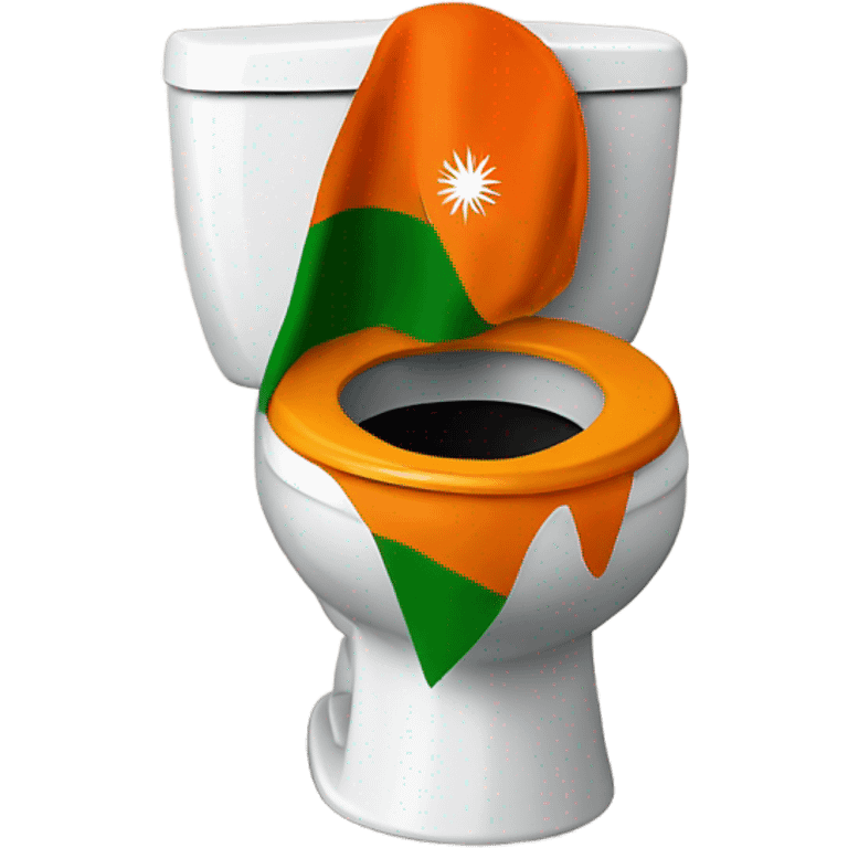 Skibidi toilet with an Indian flag emoji