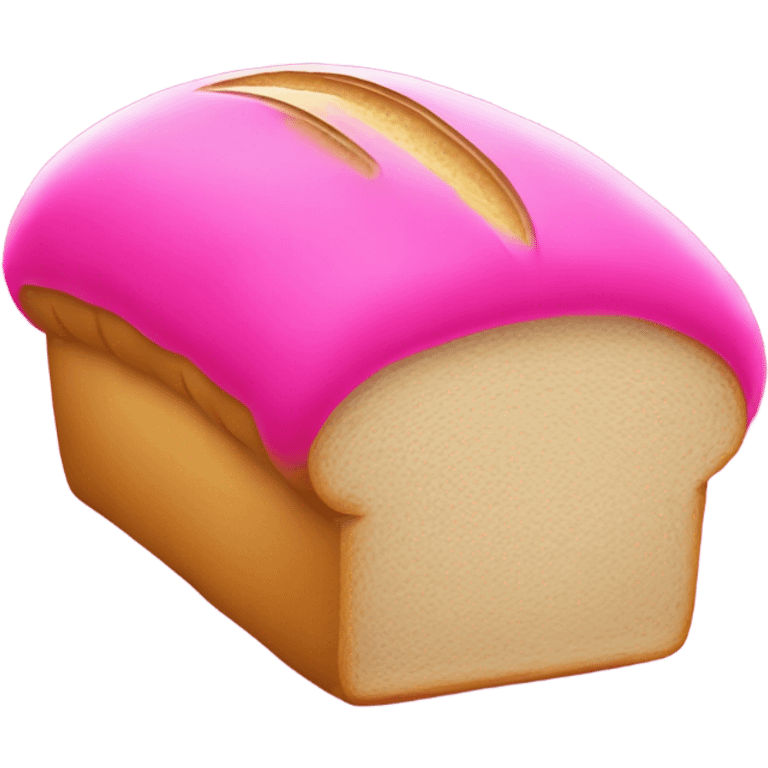 Hot pink loaf of bread emoji