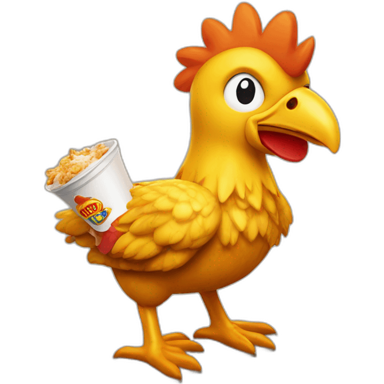 chocobo with popeyes chicken emoji