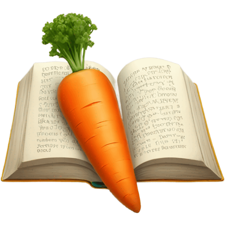 carrot reading book emoji