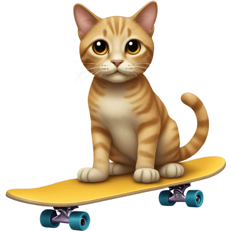 Cat riding a skateboard ￼ emoji