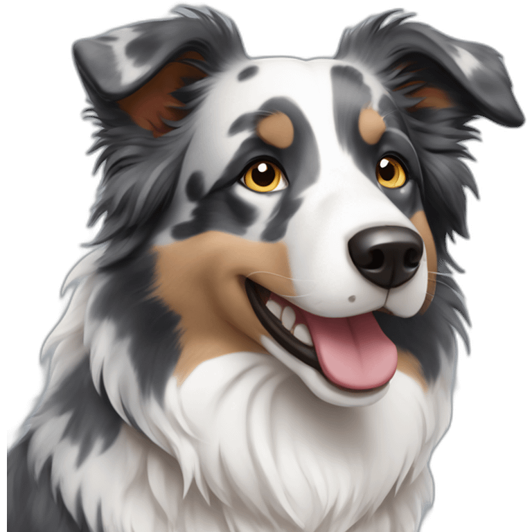 blue merle border collie emoji