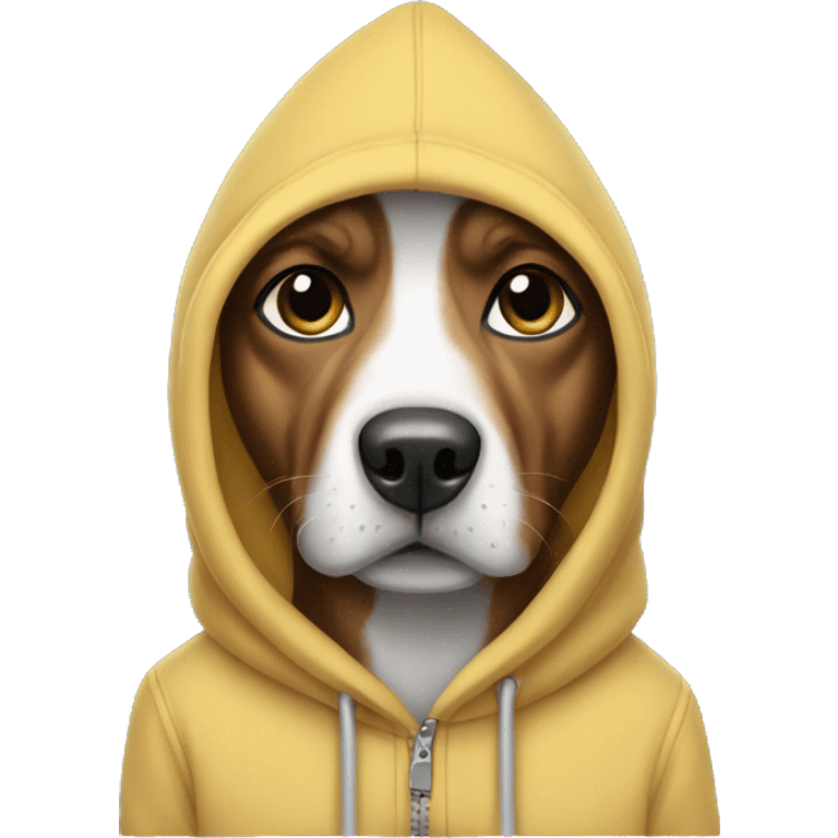 Dog wearing hoodie  emoji