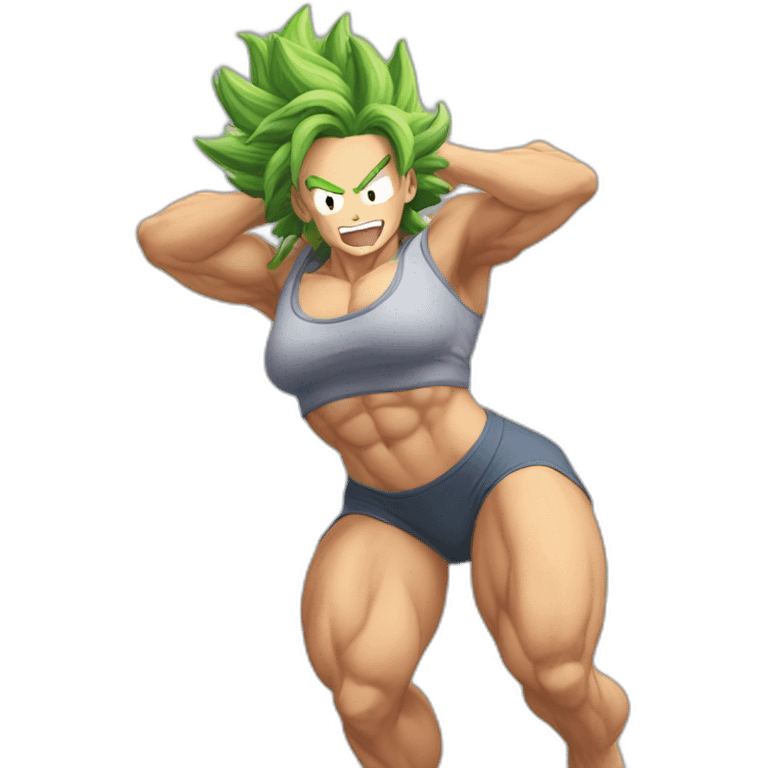 yoga pants glute shake broly emoji