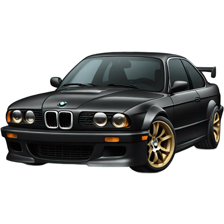 black bmw car drifting emoji