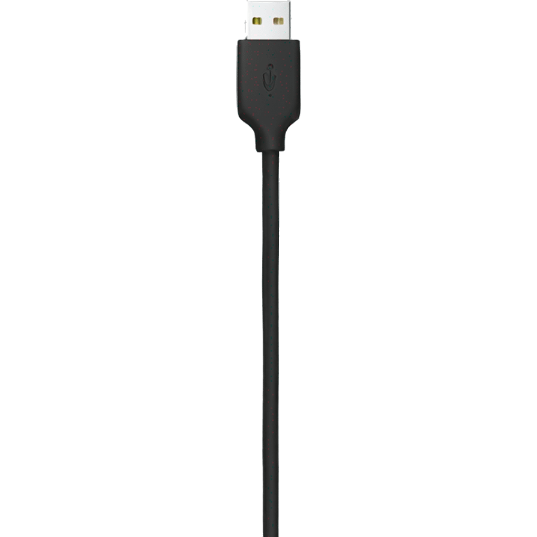 Black usb cable emoji