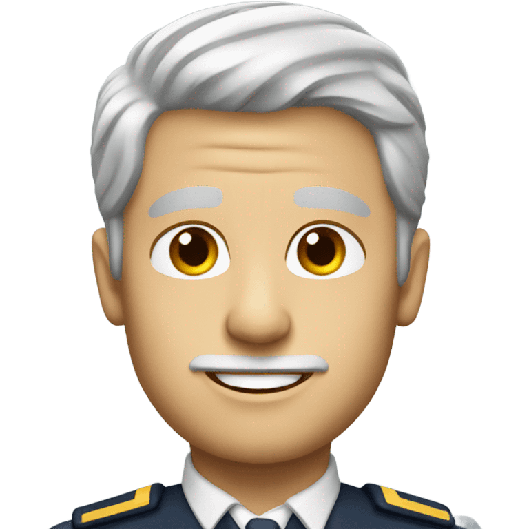 male commercial pilot with blonde and gray hair emoji