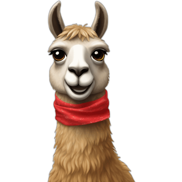 llama rambo with a red bandana emoji