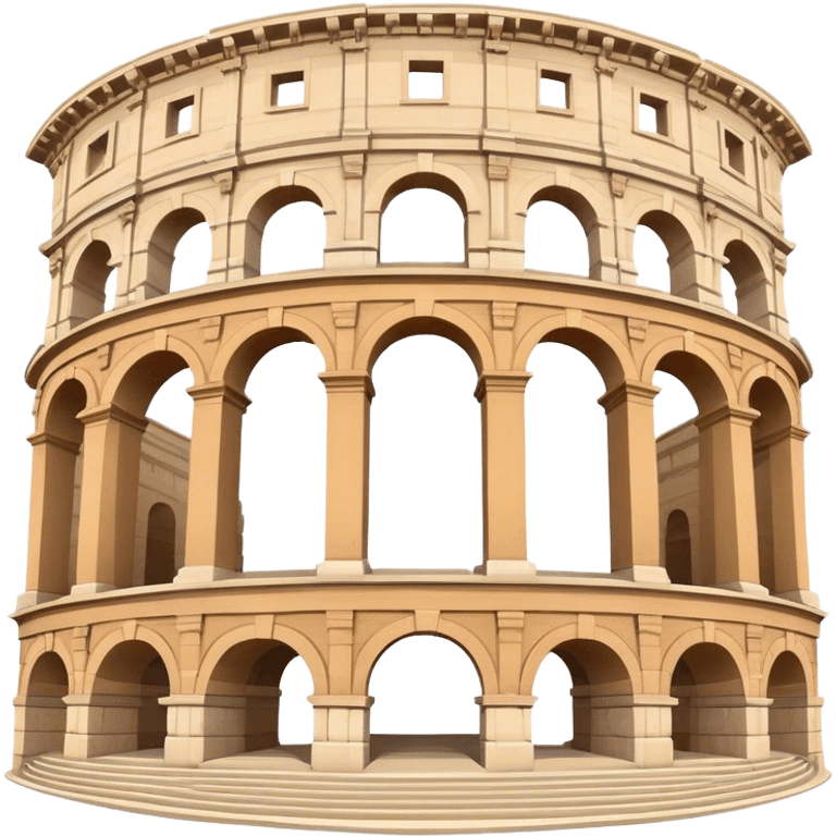 Realistic Pula Arena Landmark Emoji, featuring the grand Roman amphitheater with its large stone arches and well-preserved outer walls. emoji