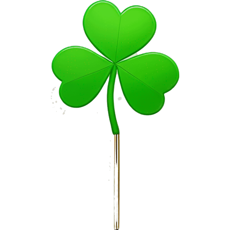 map marker pin combined with a four-leaf clover, symbolizing a lucky location. Colorful and cheerful with the clover integrated into the design emoji