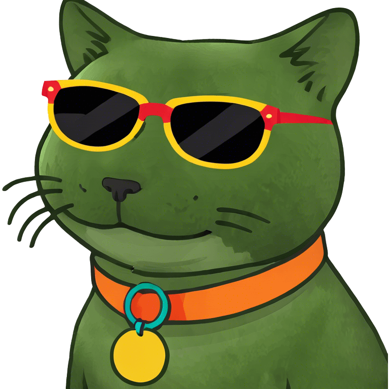 Cat with sunglasses emoji