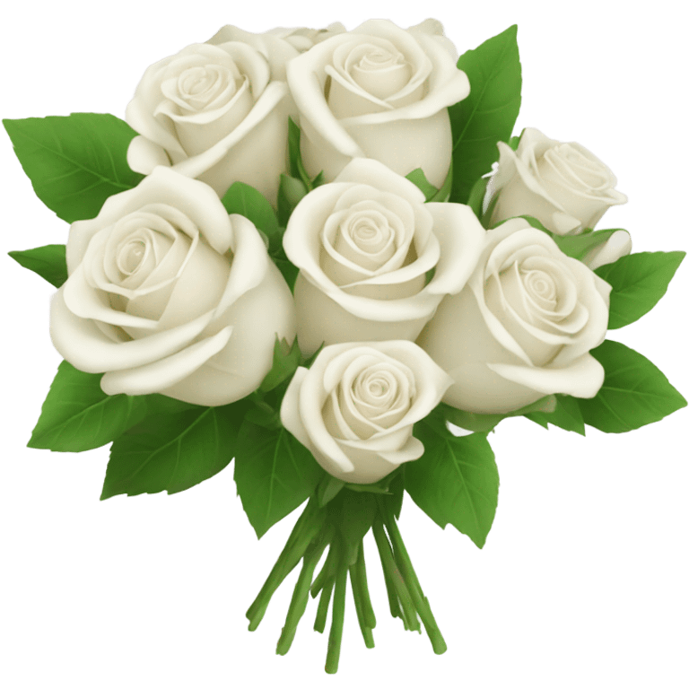 bouquet of white roses emoji