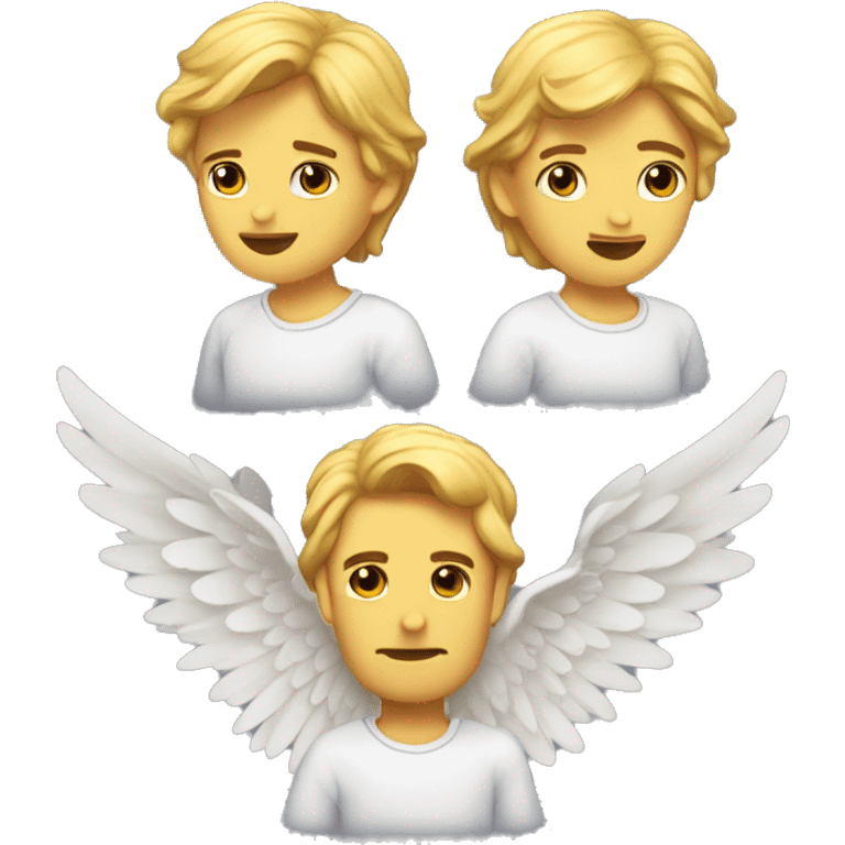 I want you to make an internet with two wings In The middle I won't an angel withThe middle I won't an angel with a golden crown on hair head emoji