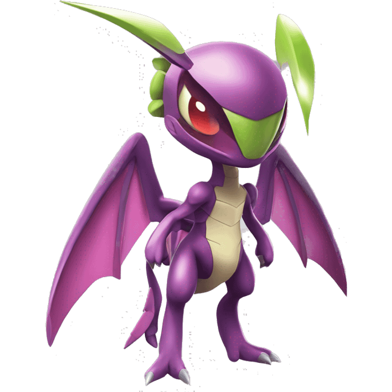 Cool Edgy Chibi Legendary Shiny Fakemon-Pokémon-Genesect-Flygon With Full Body Detailed High Quality emoji