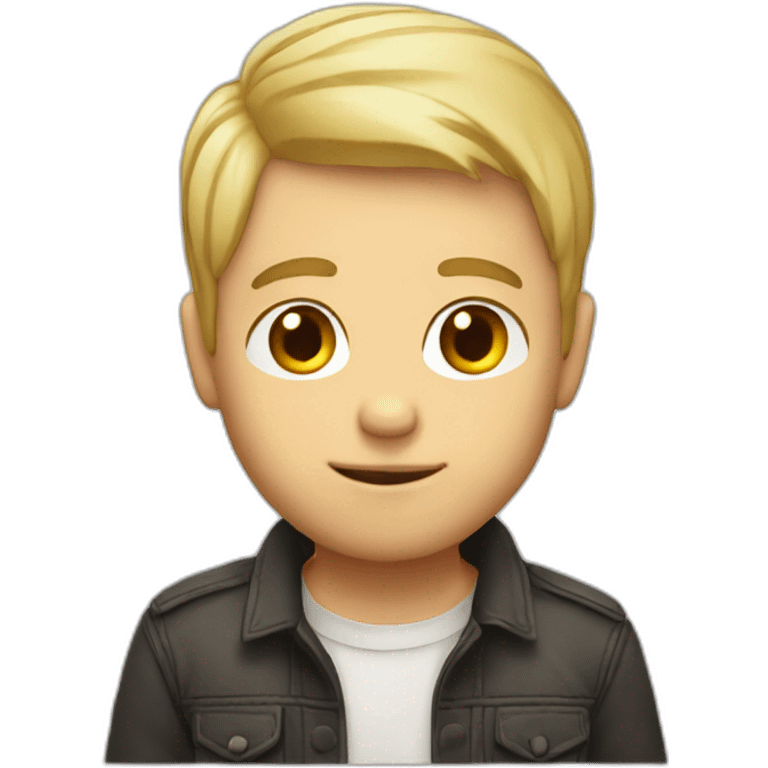 Small guy short blond hair with beer emoji