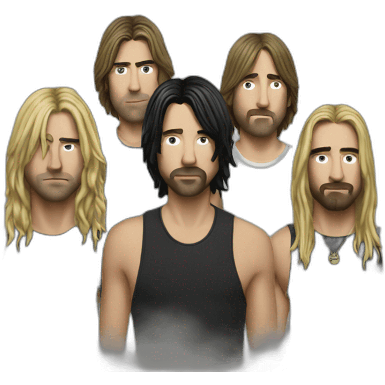 Nirvana band hyper realistic emoji