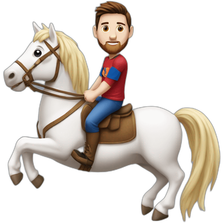 Messi sur un cheval  emoji