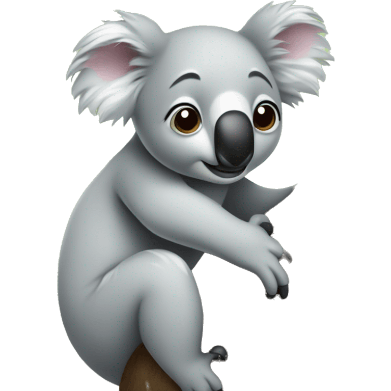 Koala hugging a tree emoji