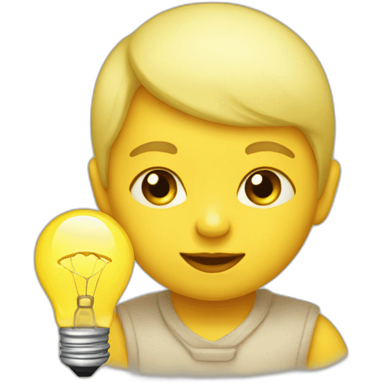 newborn-with-yellow-skin-fitting-light-bulb emoji