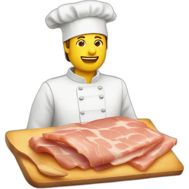 Raclette avec du jambon emoji