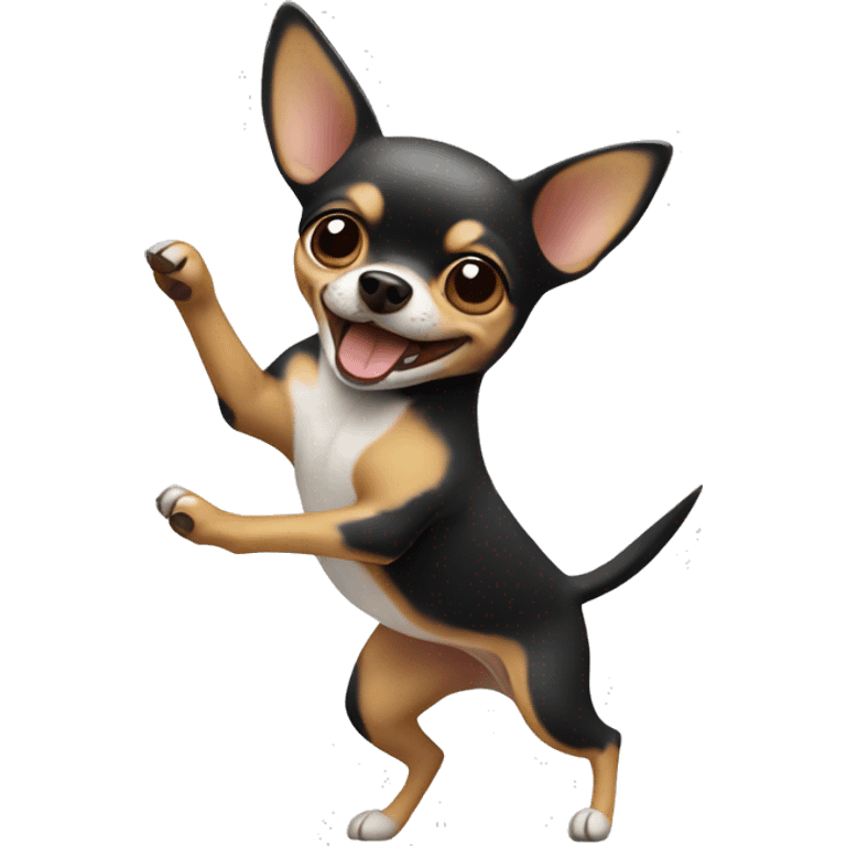 Chihuahua happy and dancing emoji