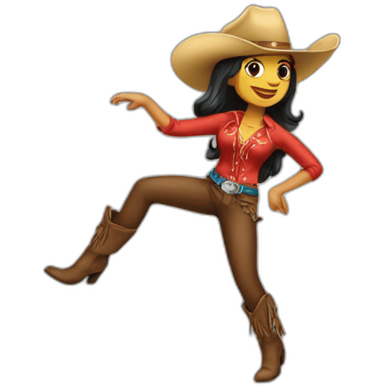 dancing salsa girl cowboy emoji