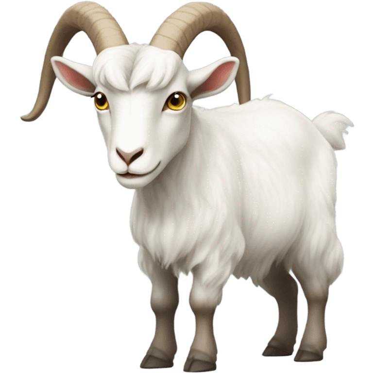 White goat long horns emoji