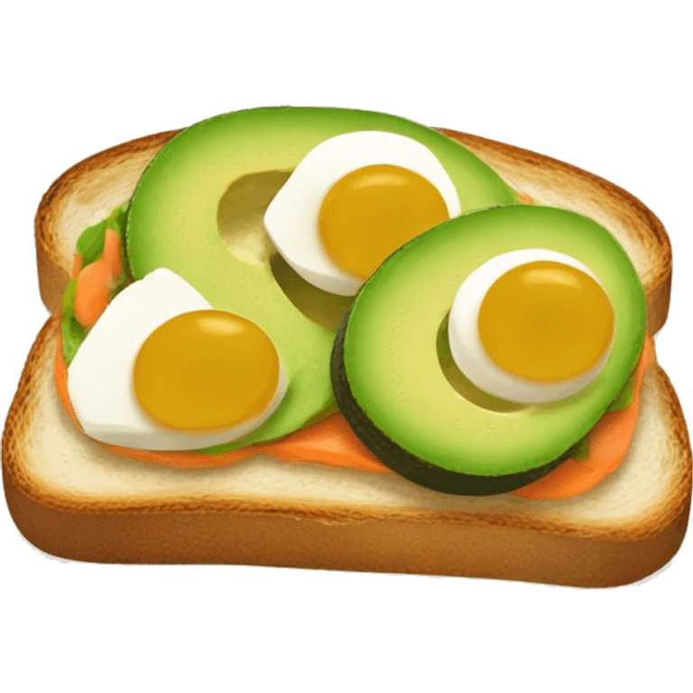 avocado toast with fish  emoji