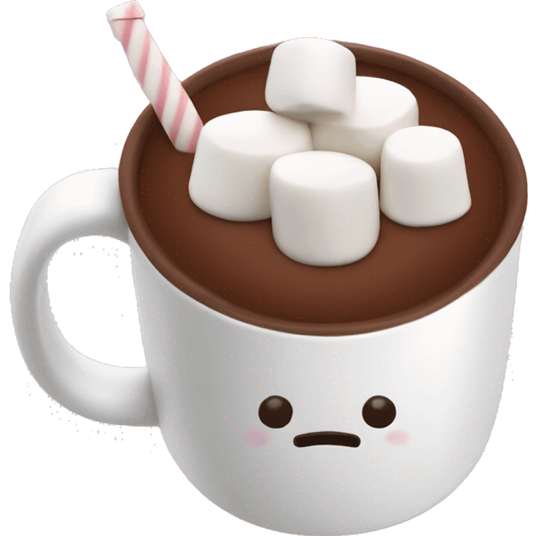 hot chocolate mug with marshmellows emoji