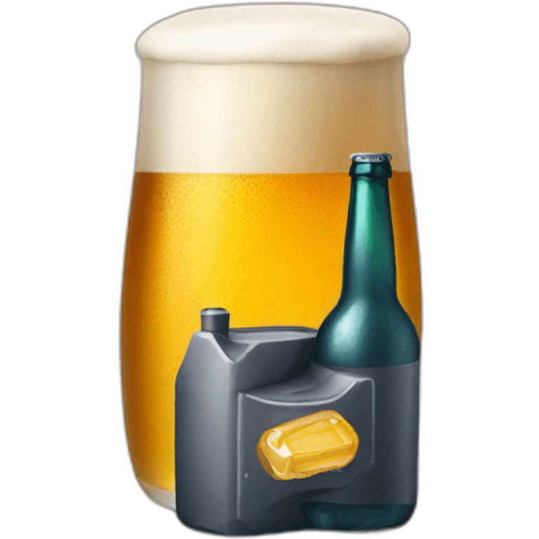 Chat qui boit une bière emoji