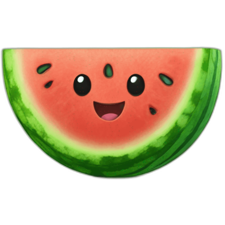 Happy Watermelon slice wearing a top hat emoji