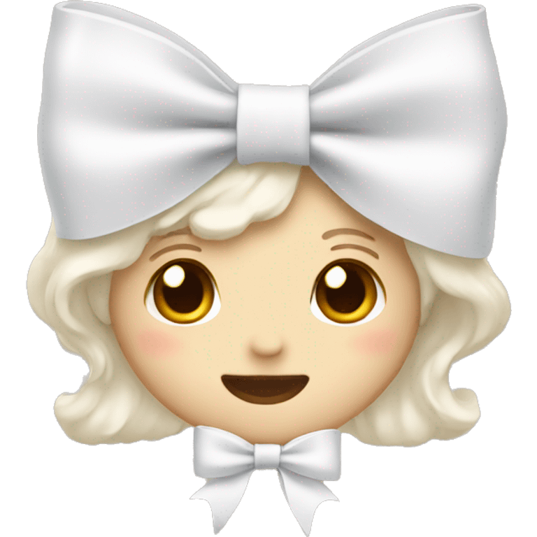 cute white bow emoji