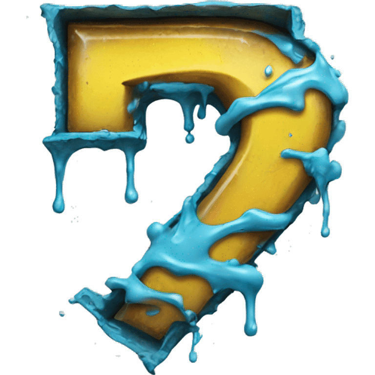 Graffiti letter Z melting  emoji