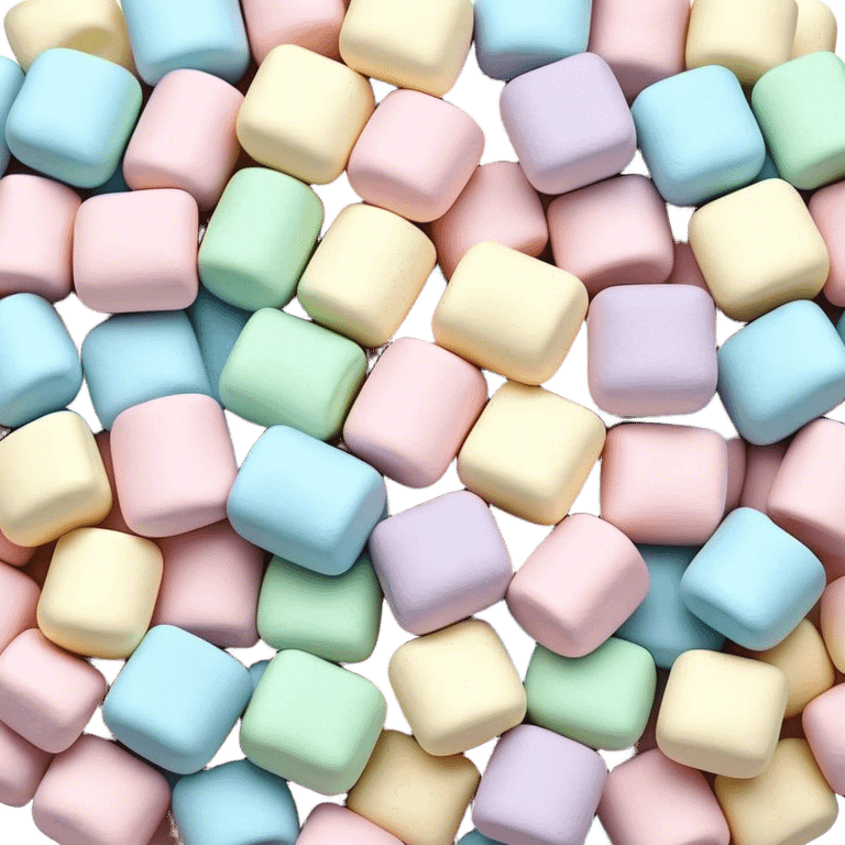 Pastel colored mini-marshmallows emoji