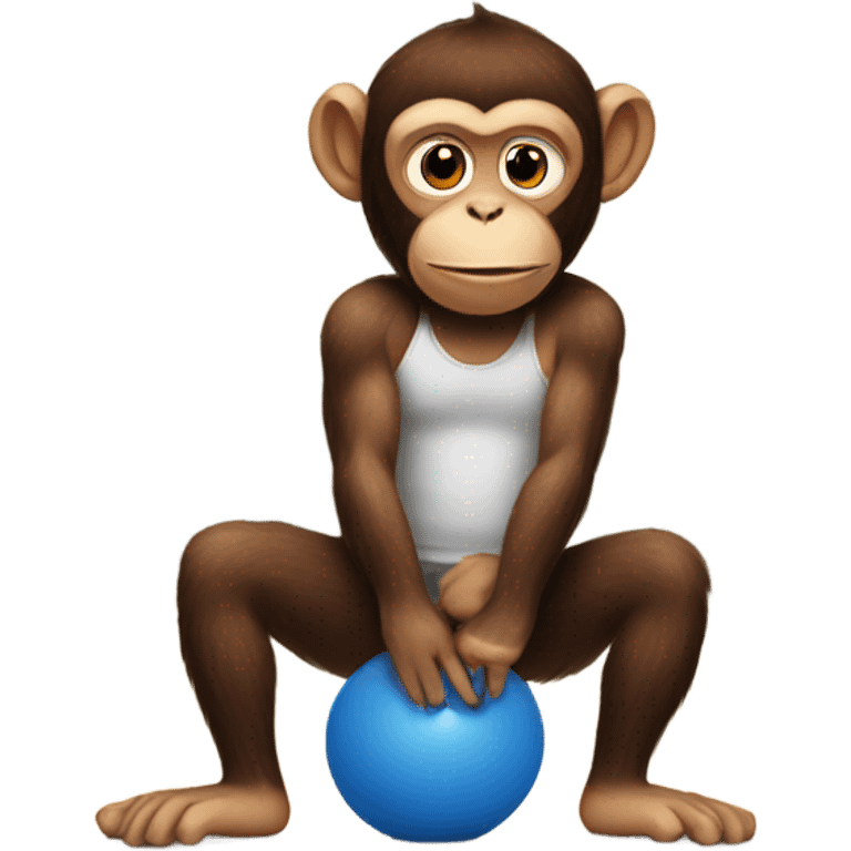 Monkey in the gym emoji