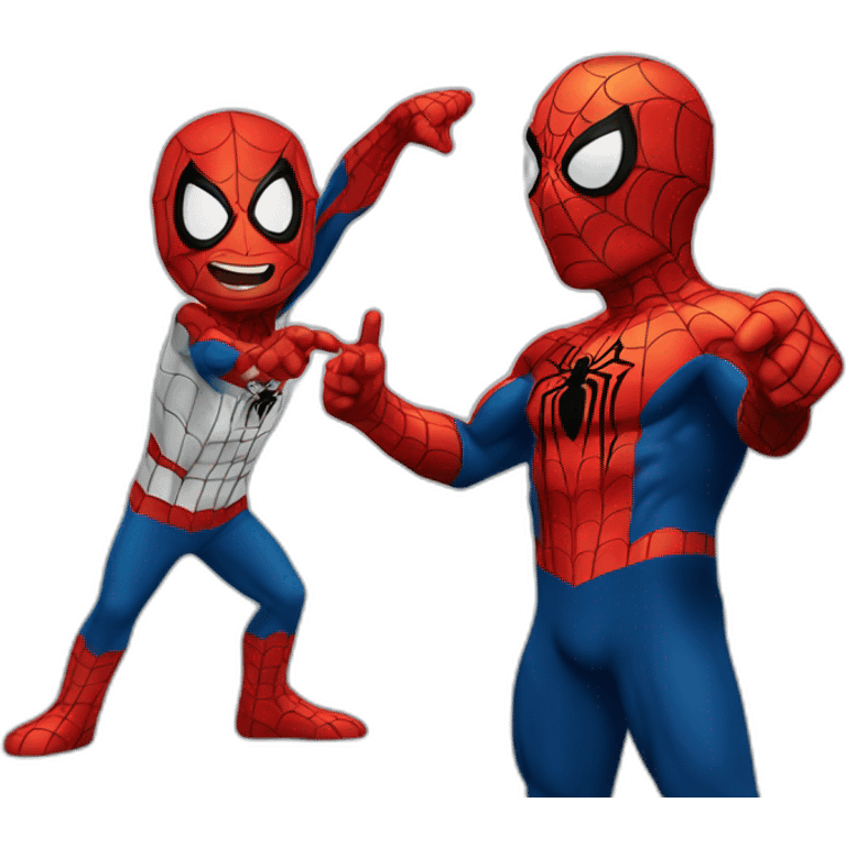 spiderman pointing at spiderman emoji