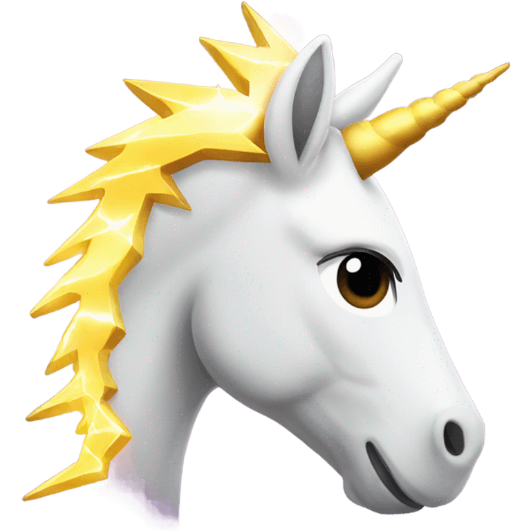 unicorn with lightning emoji