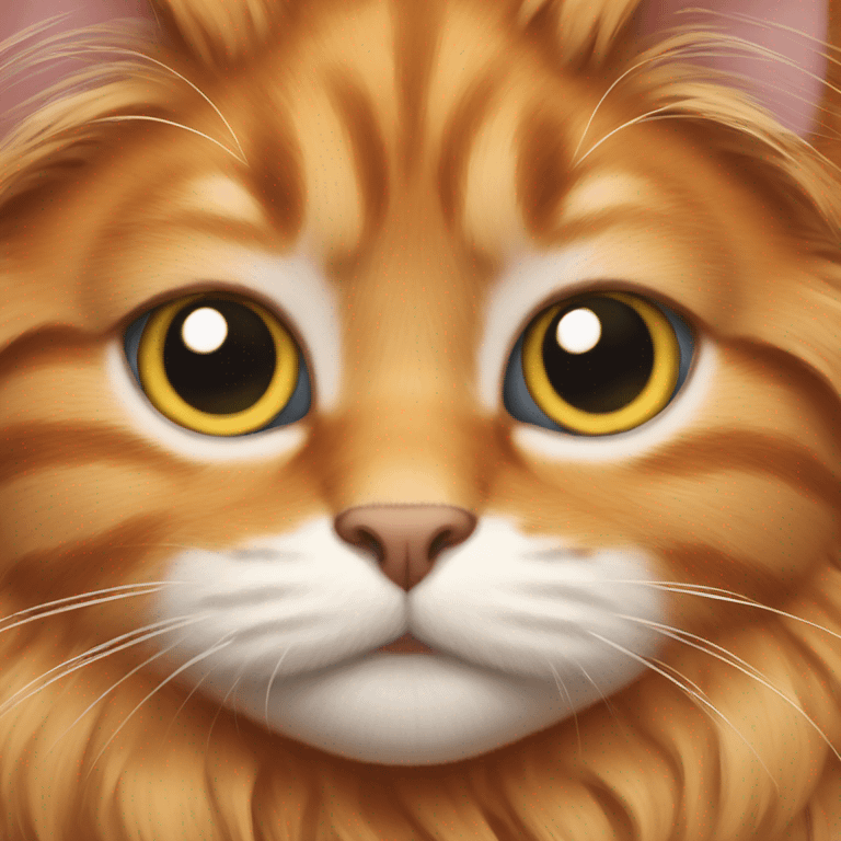 fluffy ginger cat emoji