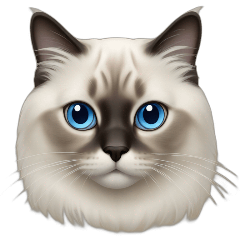 Birman cat bleu eyes emoji