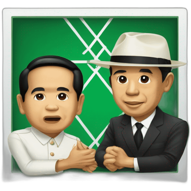 jokowi playing tic tac toe with soekarno emoji