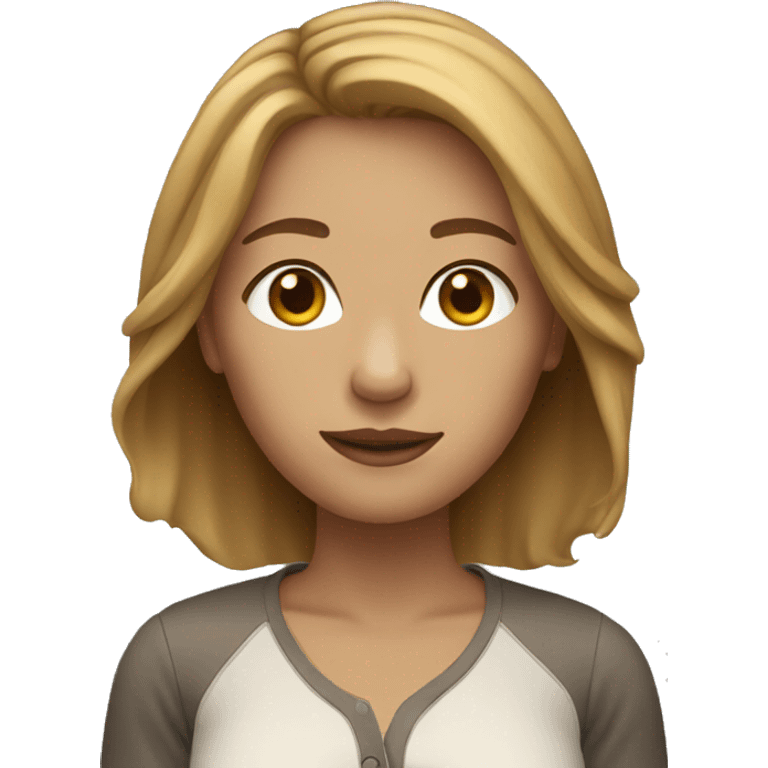 Woman with light brown hair emoji