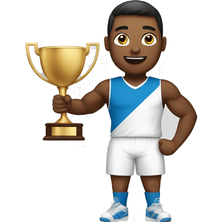 athlete with winner trophy emoji