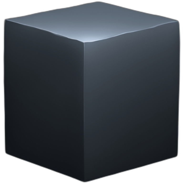 Dark cube emoji