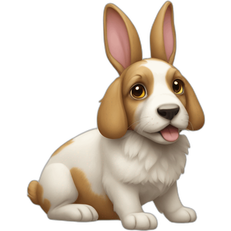 Lapin sur chien emoji