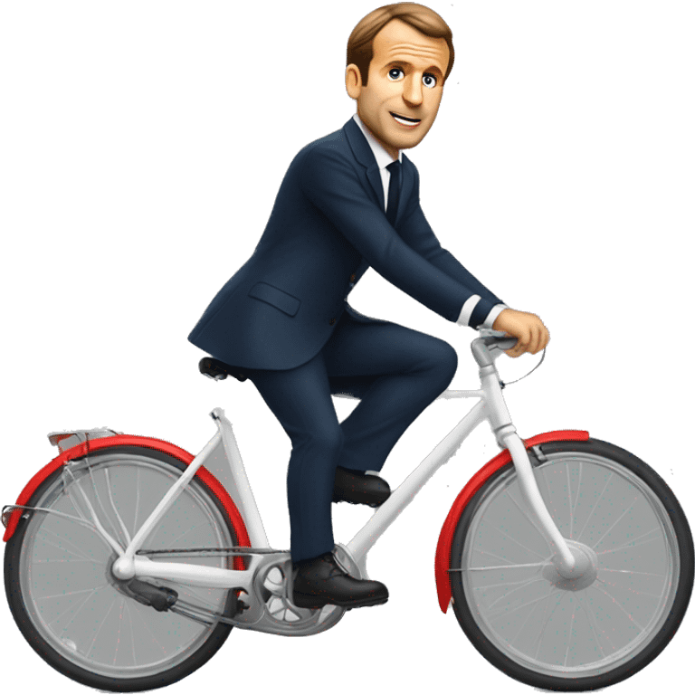 Macron sur un vélo  emoji