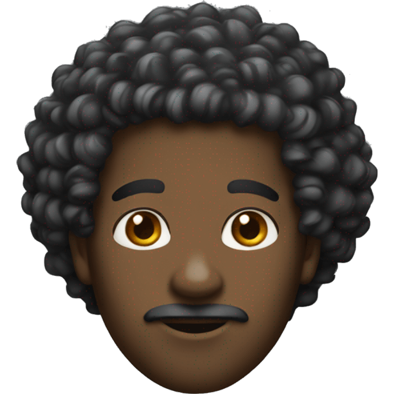 black guy with curly hightop emoji