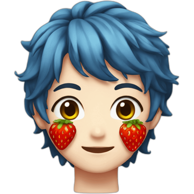 Strawberry character manga emoji