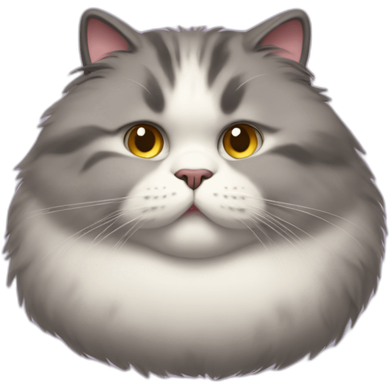 fat obese fluffy cat emoji