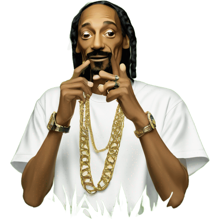 snoop dogg surrounded by marajuana leaves emoji